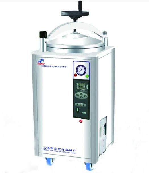  SHENAN 申安醫(yī)療器械手輪式 不銹鋼立式壓力滅菌器LDZX-50KBS